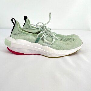 Sorel Women's Explorer Defy Low Size 8.5 Sea Sprite White Pink Accent Sneakers